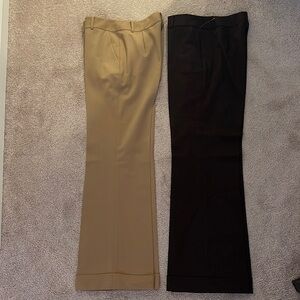 Ralph Lauren TWO PAIRS slacks size fits size 6/8 (camel beige and brown/black)